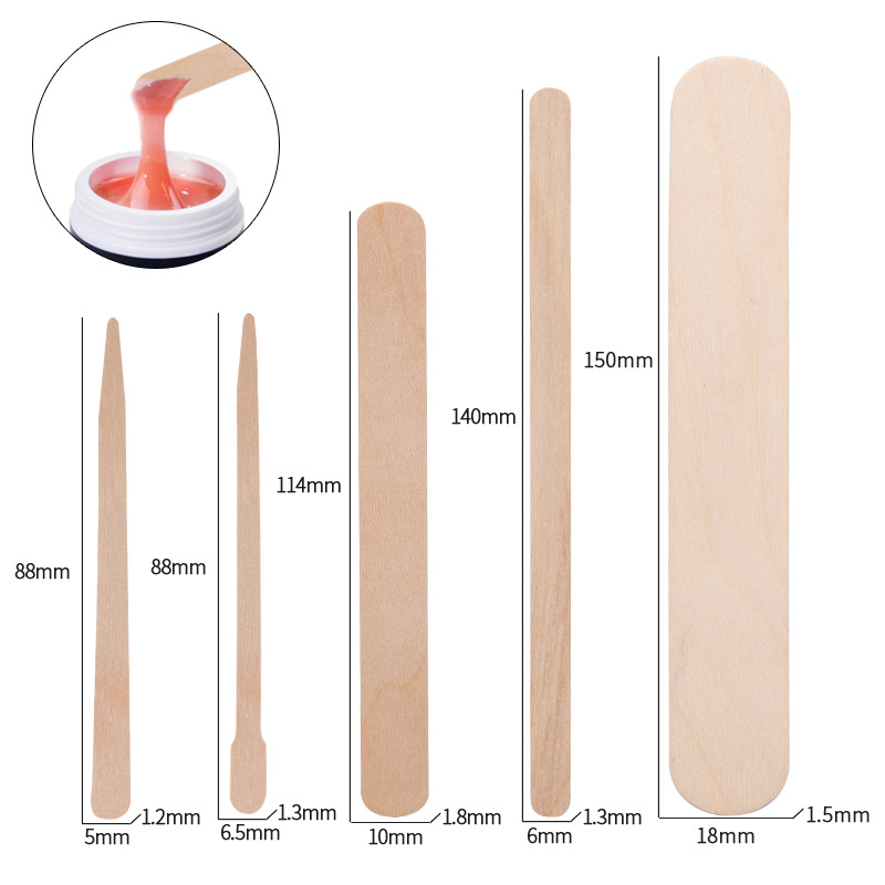 Wood Filler Stick - 100 szt. Jednorazowe woskowanie drewniany szpatułka