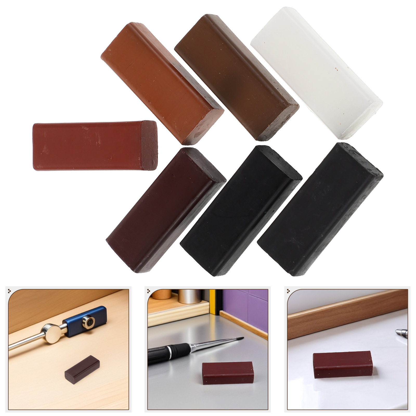 7 szt. woskowych sztyftów do n – Wood Filler Stick recenzja i cena