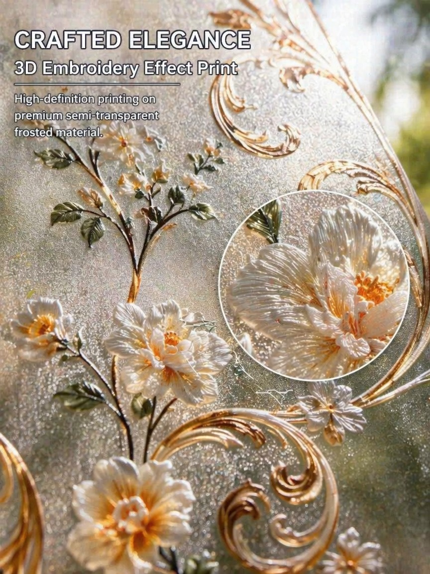 Folia okienna z wzorem haftu,  – Window Insulation Film recenzja i cena